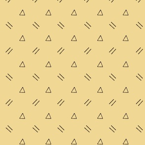 Minimalist Diagonal Doodle- Yellow
