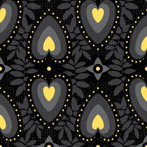 Forest Hearts Black (L)
