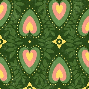Forest Hearts Green (L) 