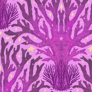 24" Celestial Purple Mushrooms - Psycheledic and Magical
