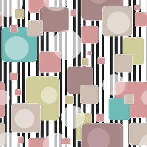 geometric retro sixties striped pattern