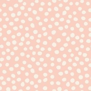 (medium) tossed polka dot sprinkles - off-white on blush pink