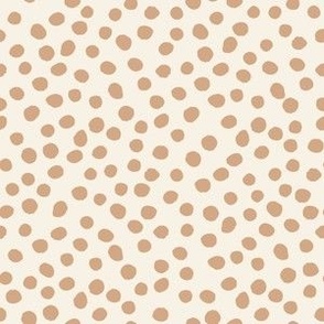 (medium) tossed polka dot sprinkles - mokka brown on off-white