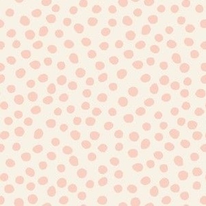 (medium) tossed polka dot sprinkles - blush pink on off-white