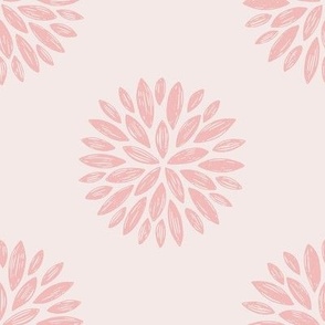 Buds / medium scale / blush pink abstract dotty botanical organic pattern design