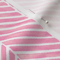 Herringbone in bright light pink, large scale