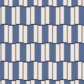 Dancing Stripes Checkers - Blue Nova