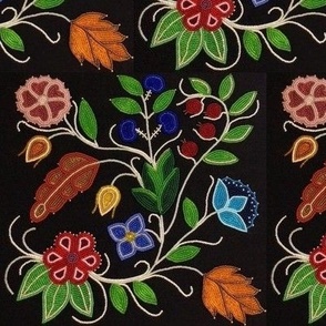 Indigenous Harvest Beadwork Design - Eastern Woodland Floral - Large