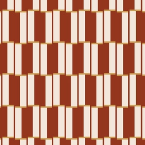 Dancing Stripes Checkers - Red and Gold