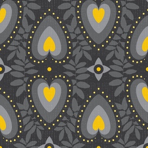 Forest Hearts Grey (L)  
