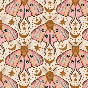 Moth -Doodle A Day January 2024- cream background