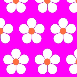 MOD Hot Pink Daisy , Large Scale