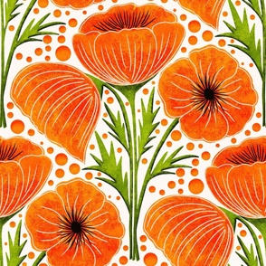 Poppies Orange California LARGE