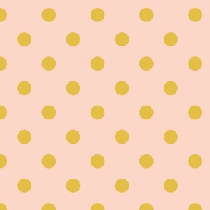 Polka Dots - Pink with Gold Dots