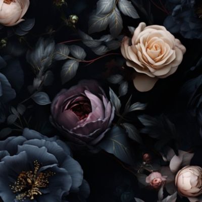 Gothic floral black floral roses moody floral dark bold flowers European moody flowers