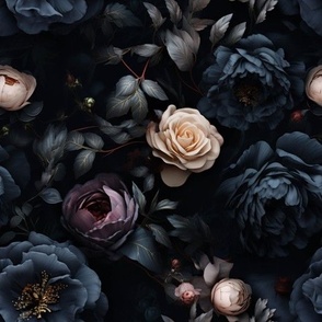 Gothic floral black floral roses moody floral dark bold flowers European moody flowers