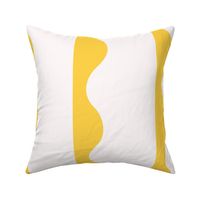 Lemon Yellow Wavy Modern Stripe