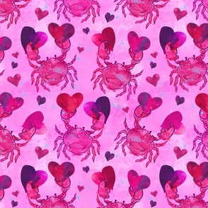 valentine crab with hearts 12in