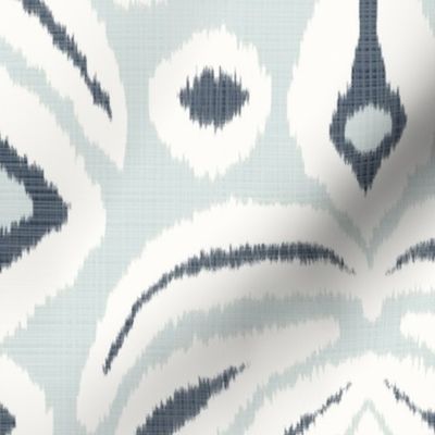 Custom Erin Version 2 Larger Bloom Ikat Serenly Naval and White