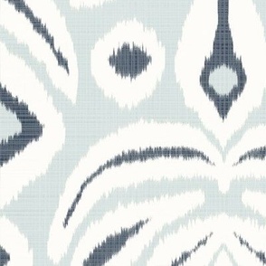 Custom Erin Version 2 Larger Bloom Ikat Serenly Naval and White