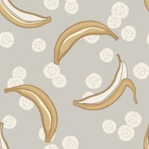 Bananas - Medium - Grey, Yellow, Cream