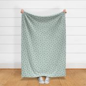 Acorns scattered (green linen) coordinate for Woodland Path designs