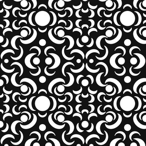 black and white geometric circle