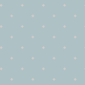 pink stars on pale seafoam 