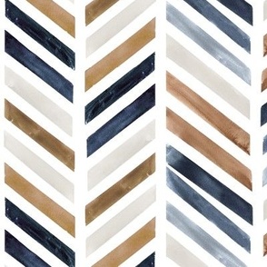 Chevron color block-blue + gold - Crystal Walen