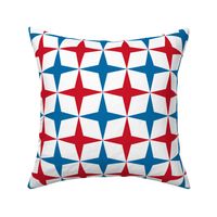 Geometric Stars Red, White and Blue Graphic Wallpaper