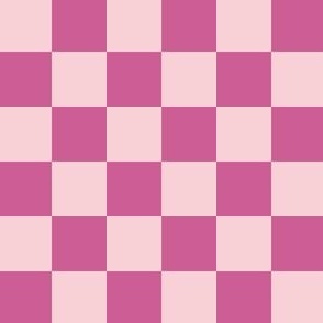 1” Classic Checkers, Candy Pink and Baby Pink