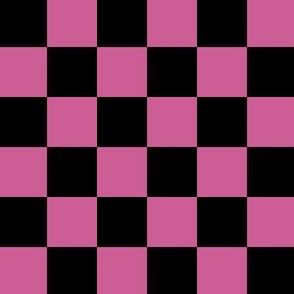 1” Classic Checkers, Candy Pink and Black