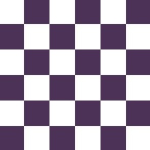 1” Classic Checkers, Purple and White