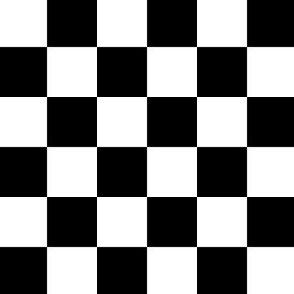 1” Classic Checkers, Black and White