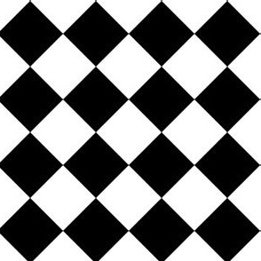 Black and White Diagonal Checkers