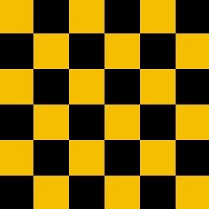 1” Classic Checkers, Dandelion Yellow and Black