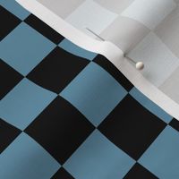 1” Classic Checkers, Denim Blue and Black