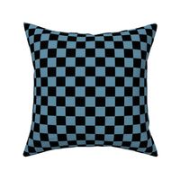 1” Classic Checkers, Denim Blue and Black