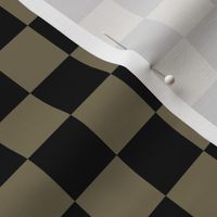 1” Classic Checkers, Khaki and Black