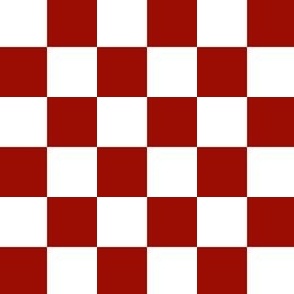 1” Classic Checkers Red and White