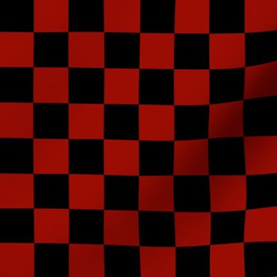 1” Classic Checkers, Red and Black