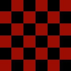 1” Classic Checkers, Red and Black