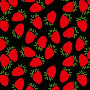 strawberries on black jumbo