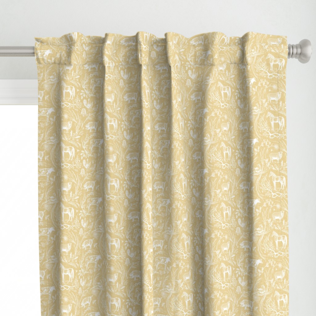 Homestead Farm Toile (yellow) MED