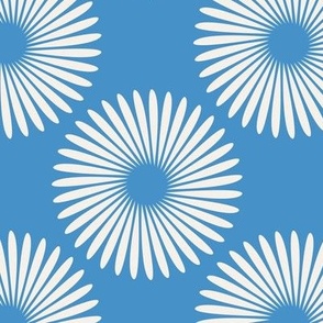 Small Wallflower - pretty blue and white modern floral design