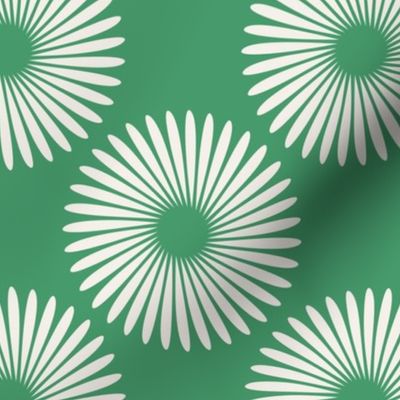 Small - Wallflower green and white simple modern floral