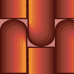 Sunset ombre arch tiles