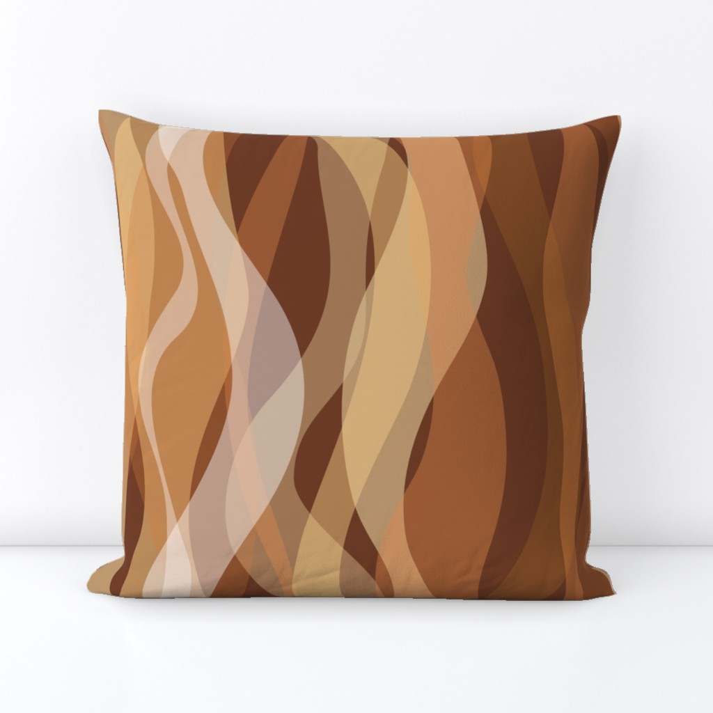 Caramel Swirls and Cozy Campfires, Spoonflower Challenge Warm Minimalism