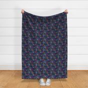 NAVY BLUE FLORAL BLOOM BOTANICAL