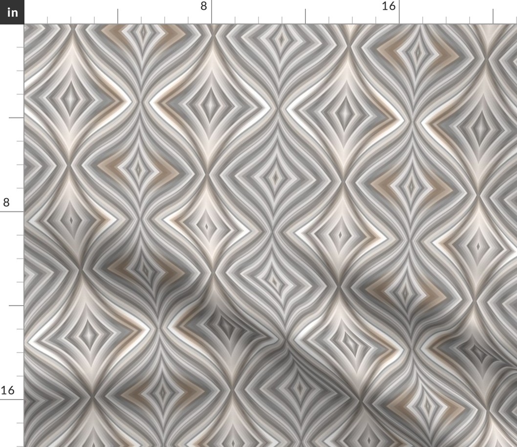 Elegant geometric pattern.  Light grey-beige ornament.